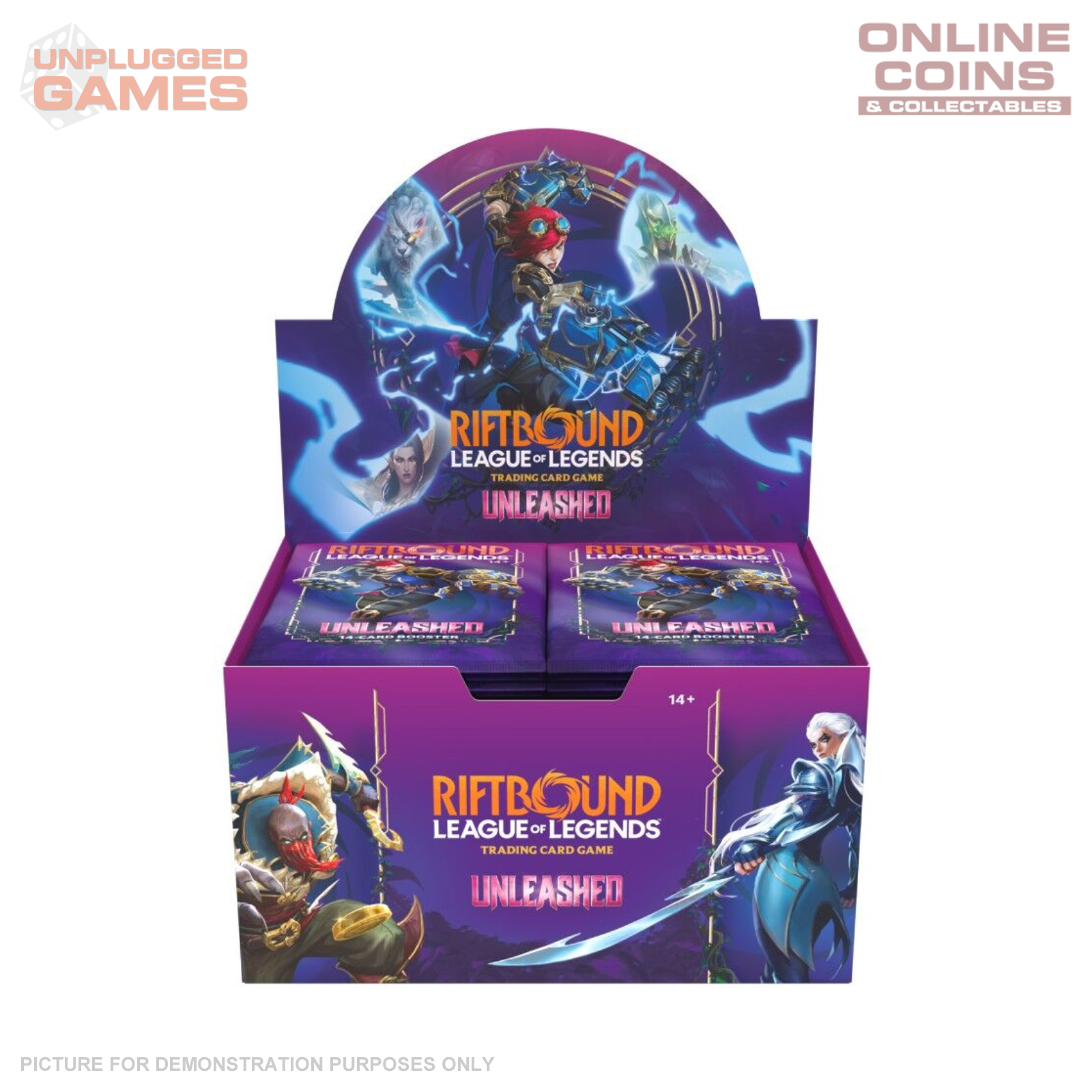 Riftbound League of Legends TCG – UNLEASHED Booster Box of 24 Packs - SEALED